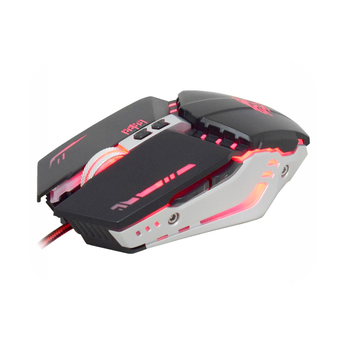 Mouse Gamer K-Mex M900 - USB - 3200dpi - 1ms - Botões Programáveis - Iluminação LED em 4 cores - Preto