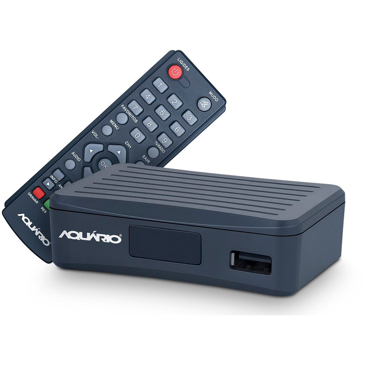 Conversor e Gravador Digital HDTV Aquário DTV-4000S - Full HD - com Controle Remoto - USB, HDMI, RCA