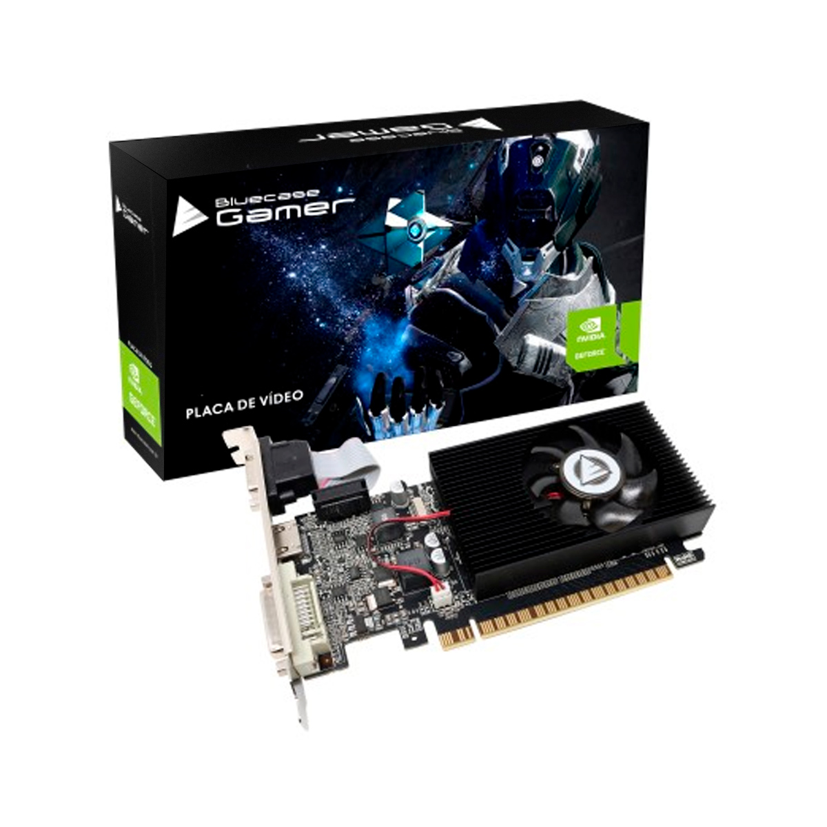 Placa de Vídeo GeForce GT 730 2GB GDDR3 128bits - Bluecase - BP-GT730-2GD3D1