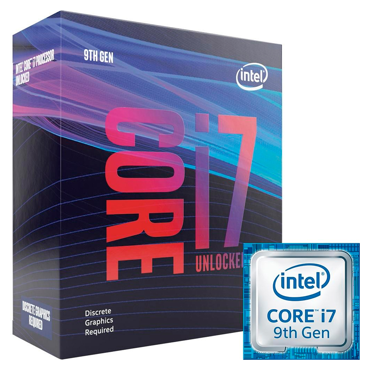 Intel® Core i7 9700KF - LGA 1151 - 3.6GHz (Turbo 4.9GHz) - Cache 12MB - 9ª Geração Coffee Lake Refresh - BX80684I79700KF - Sem Cooler