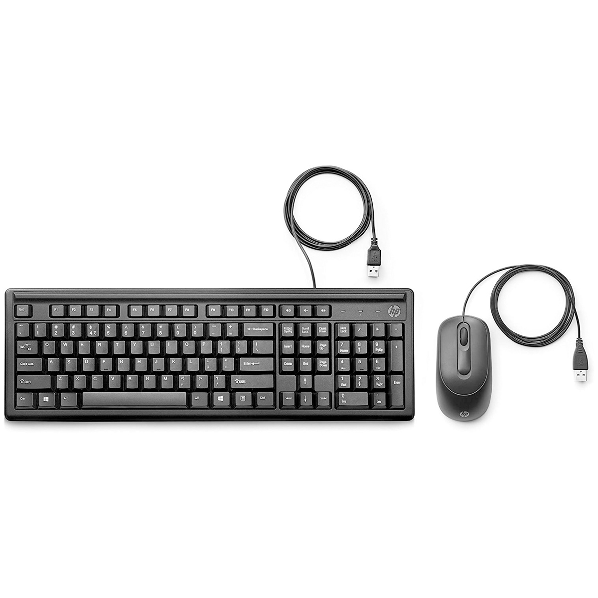 Kit Teclado e Mouse USB HP 160 - ABNT2 - 1000dpi - 6HD76AA