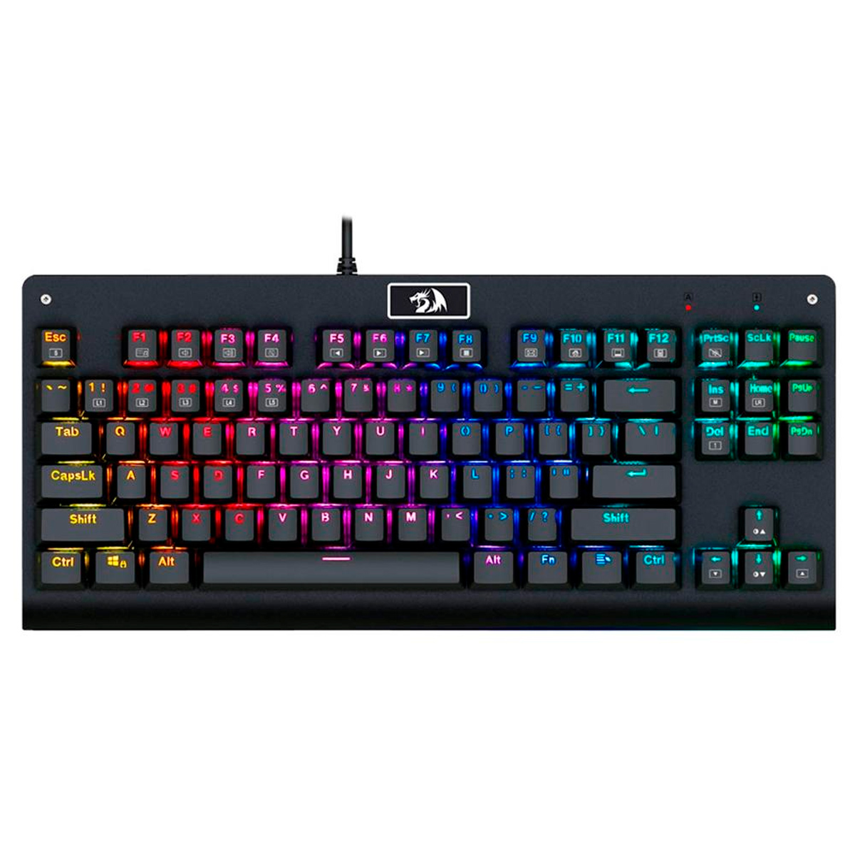 Teclado Mecânico Gamer Redragon Dark Avenger - TKL - RGB - Switch Outemu Blue - ABNT2 - K568RGB-2 BLUE
