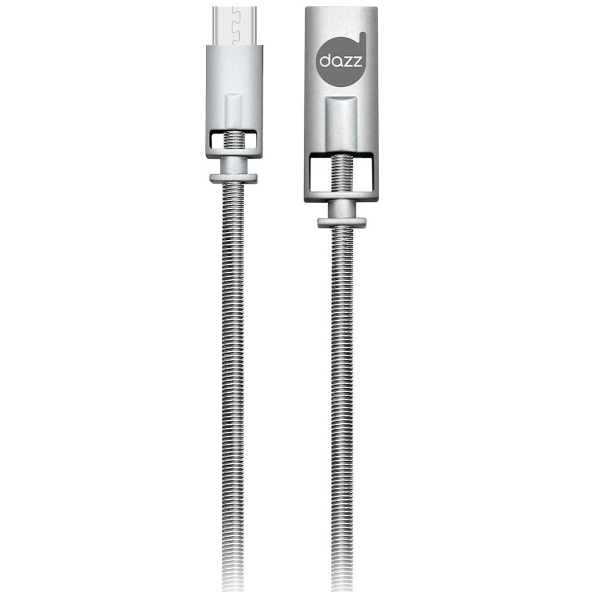 Cabo Micro USB para USB - 90cm - Prata - Liga de Zinco - Dazz 6013710