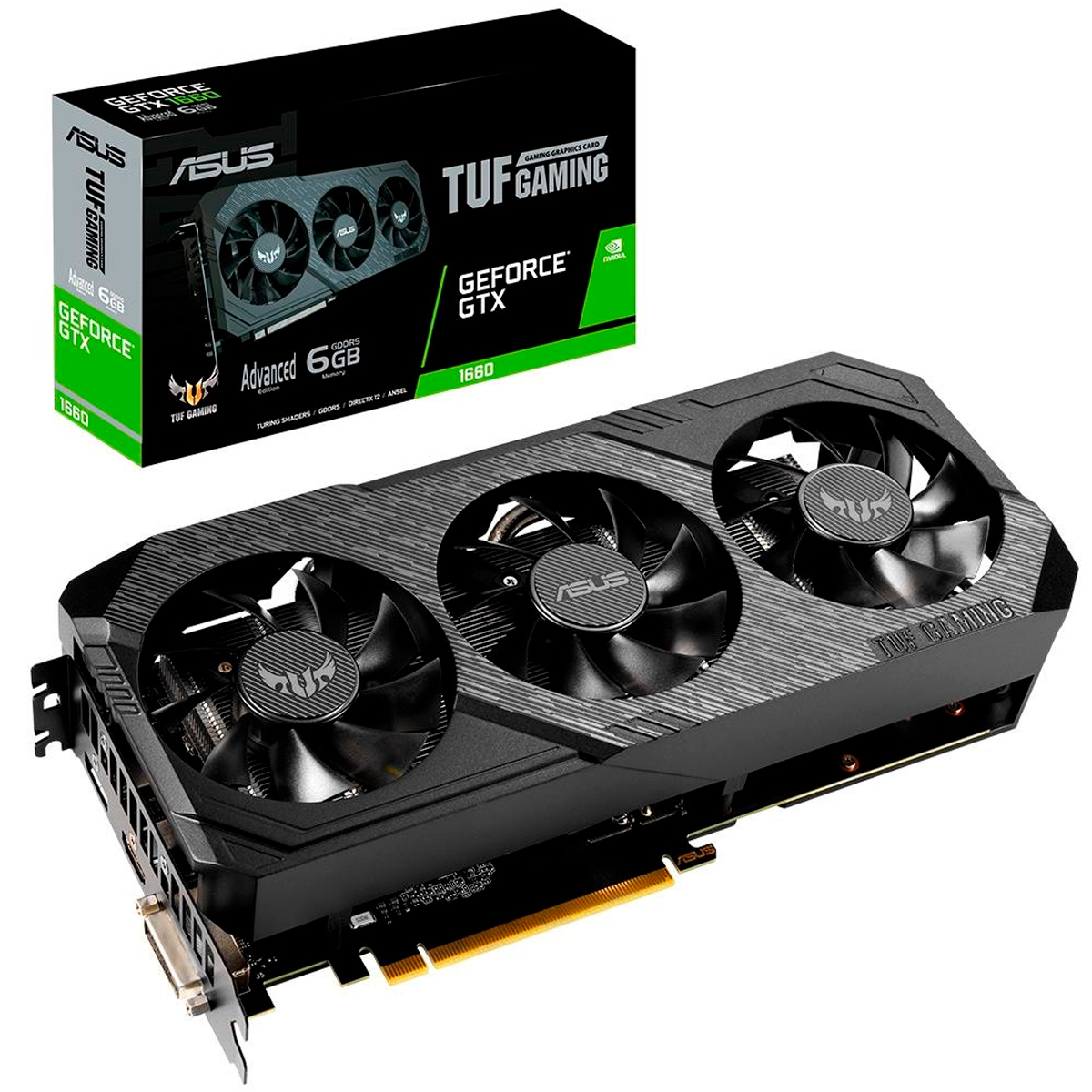 GeForce GTX 1660 6GB GDDR5 192bits - TUF Gaming X3 - Asus TUF3-GTX1660-A6G-GAMING