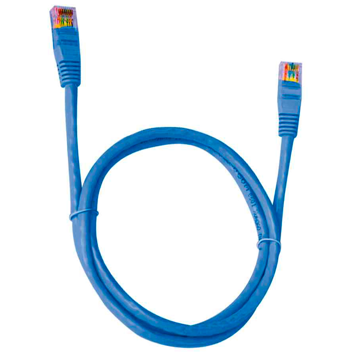 Cabo de Rede UTP (Patch Cord) RJ45 Cat 5e - 1,50 metros - Azul - Plus Cable PC-ETHU15BL