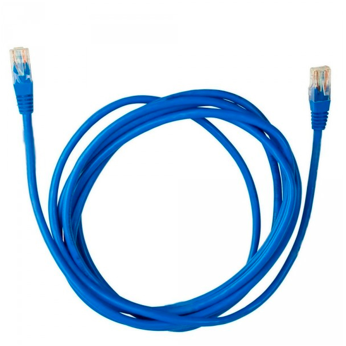 Cabo de Rede UTP (Patch Cord) RJ45 Cat 5e - 2,5 metros - Azul - Plus Cable PC-ETHU25BL