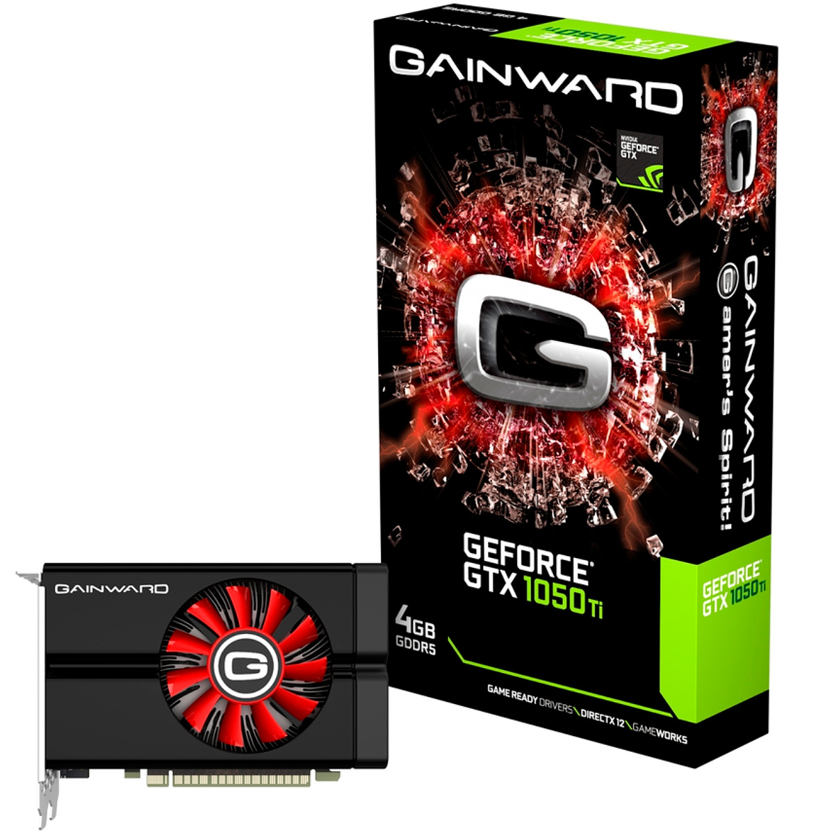 Placa de Vídeo GeForce GTX 1050 Ti 4GB GDDR5 128bits - Gainward NE5105T018G1-1070F
