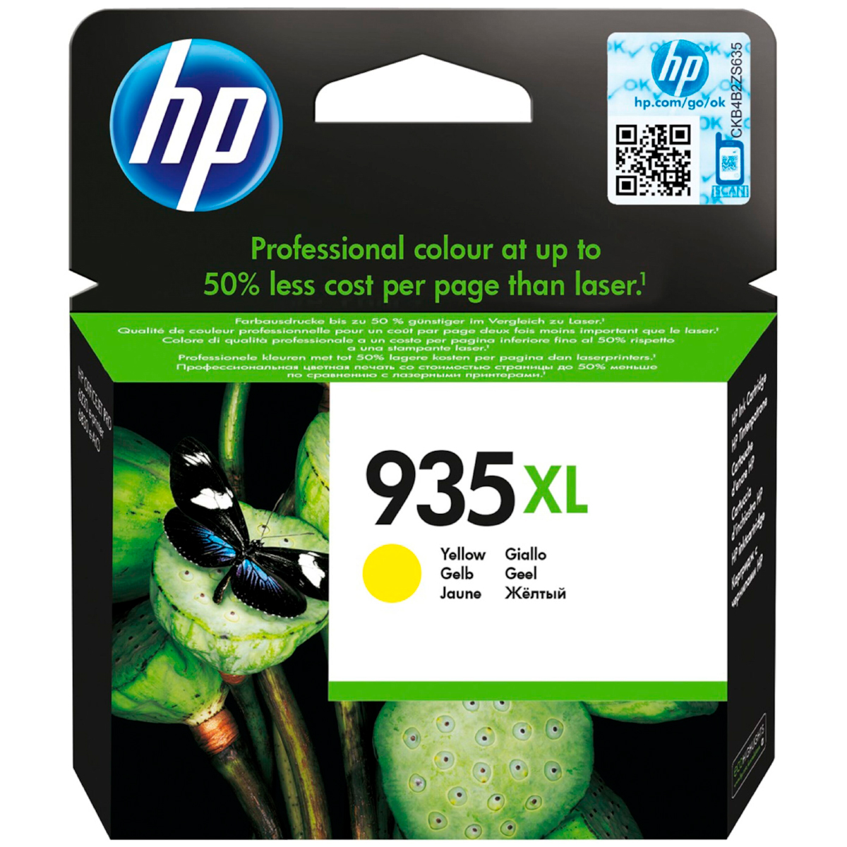 Cartucho HP 935XL Amarelo - C2P26AB - Para HP Officejet Pro 6830 / HP Officejet Pro 6230 - Outlet