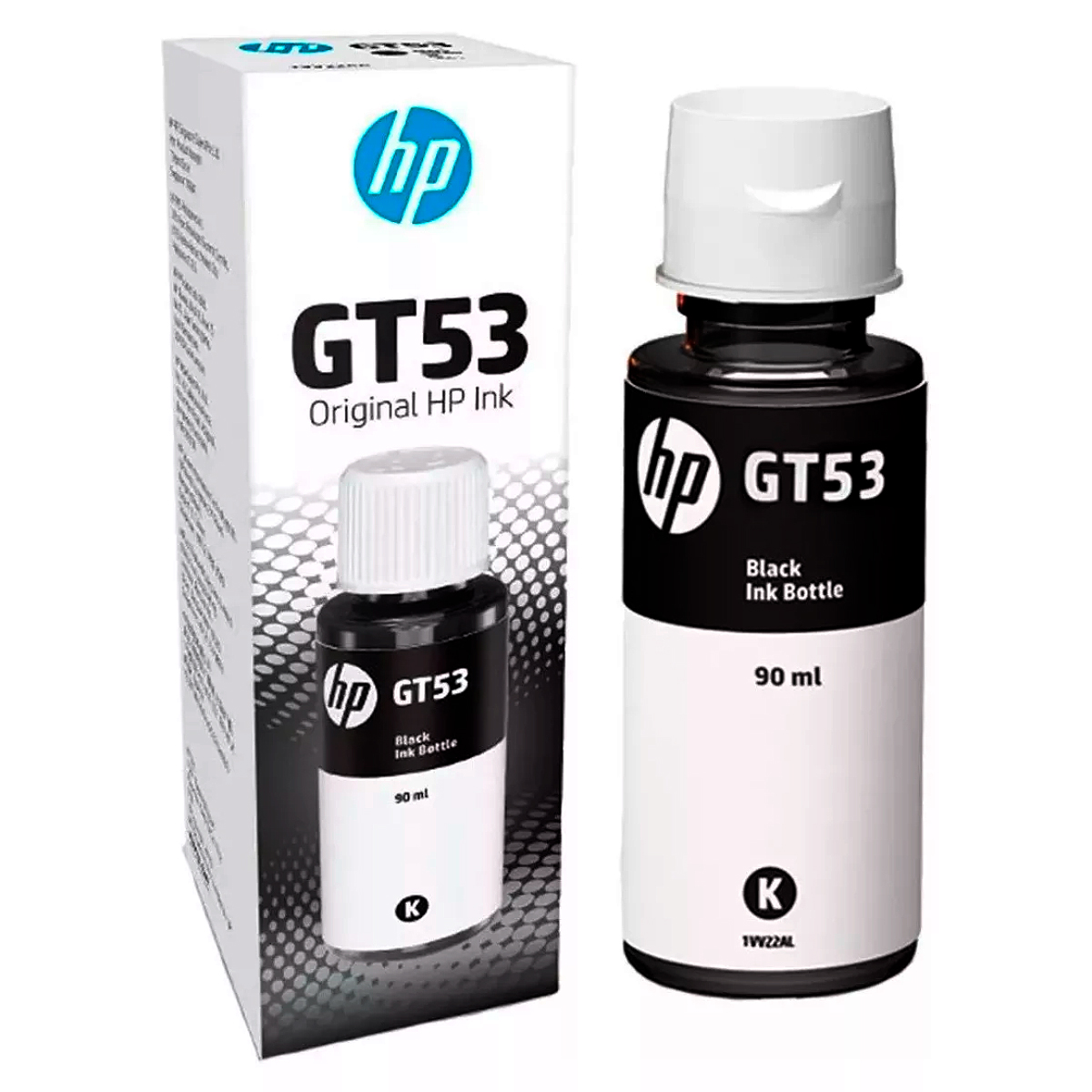 Refil de Tinta HP GT53 1VV22-AL - Preto - Para Multifuncionais Tanque de Tinta HP Ink Tank 316, Ink Tank 412 e Ink Tank 416