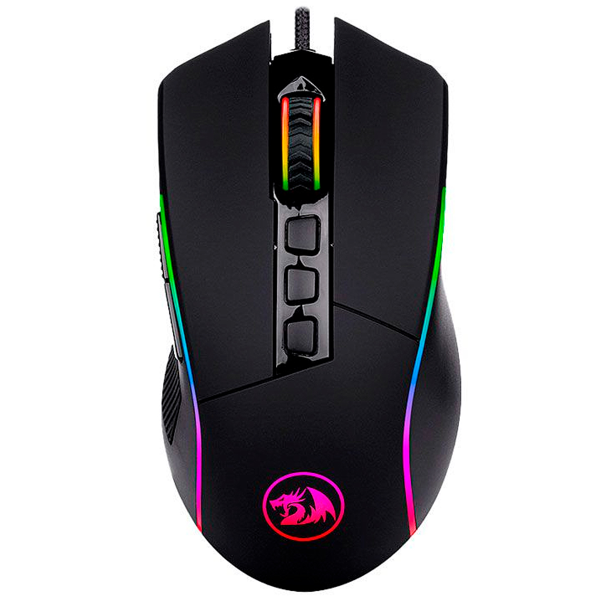 Mouse Gamer Redragon LoneWolf 2 M721-PRO - 32000dpi - com LED RGB - 10 Botões Programáveis