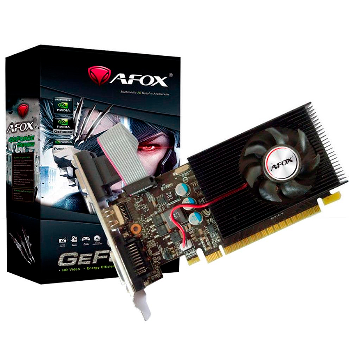 Placa de Vídeo GeForce GT 730 4GB DDR3 128bits - Low Profile - AFOX AF730-4096D3L6