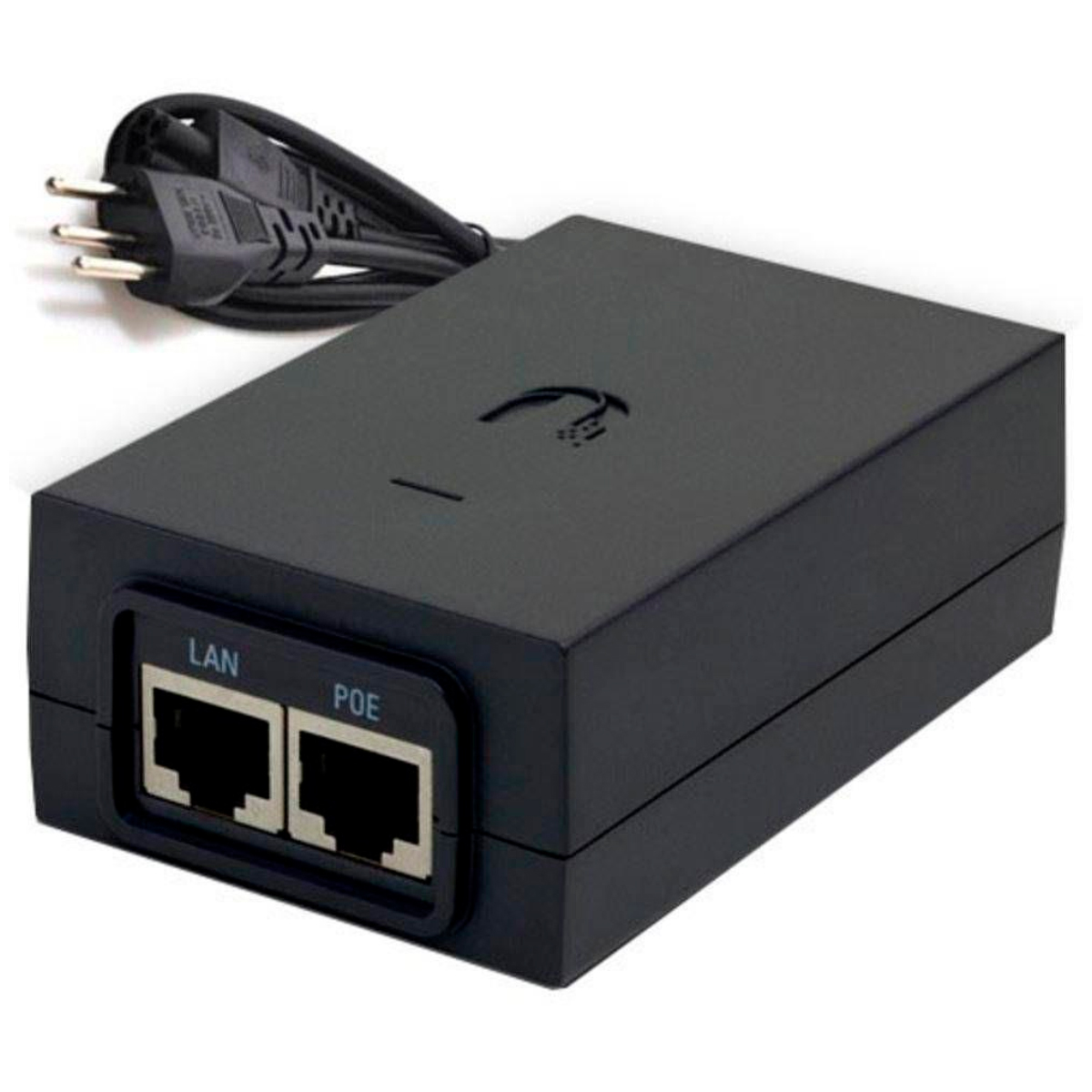 Fonte Injetor POE Ubiquiti POE-24-12W-G BR - Gigabit - Energia e Dados através do Cabo de Ethernet - Preto - Open box