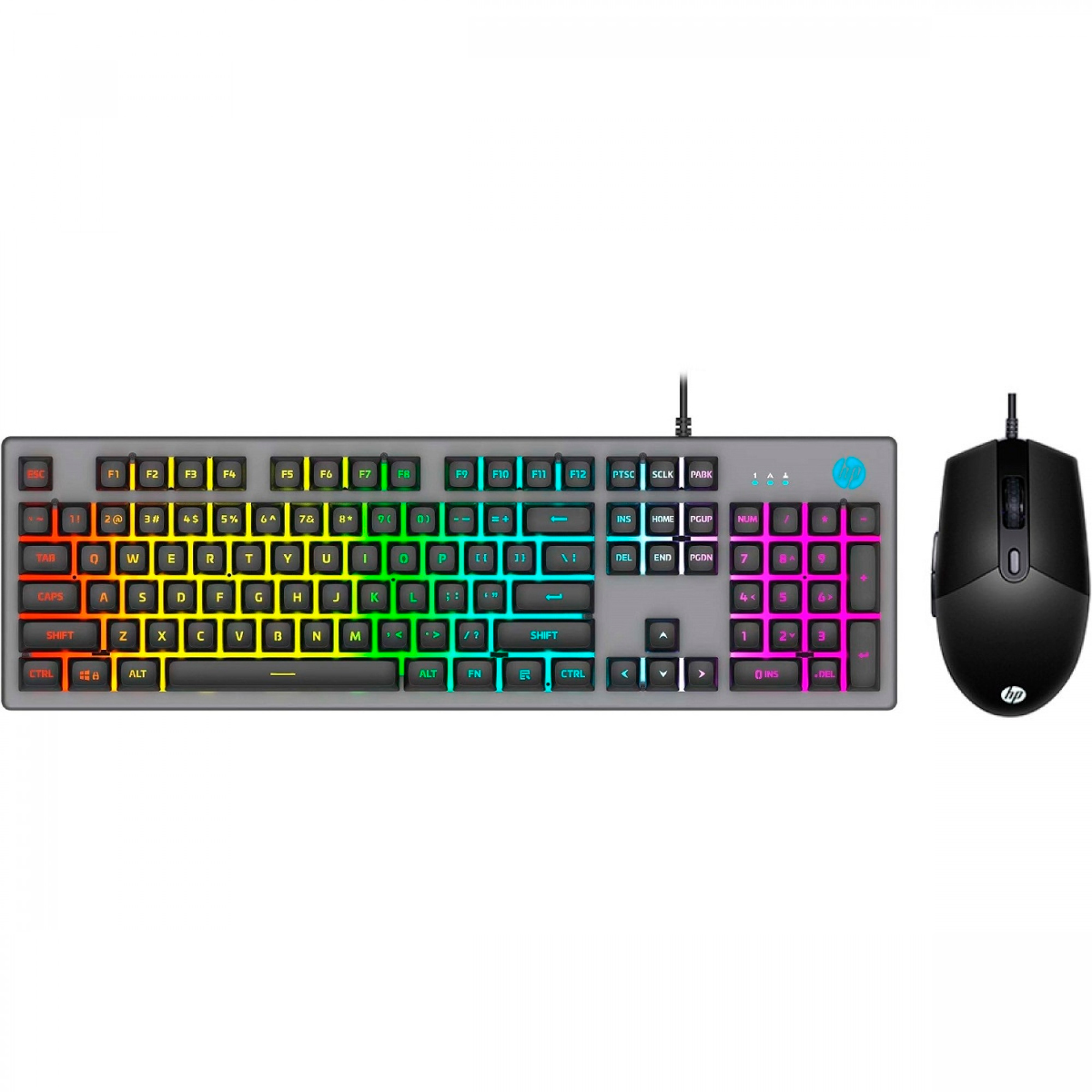 Kit Teclado e Mouse Gamer HP KM300F - ABNT2 - Preto - Iluminação RGB - 6400dpi - 8AA01AA