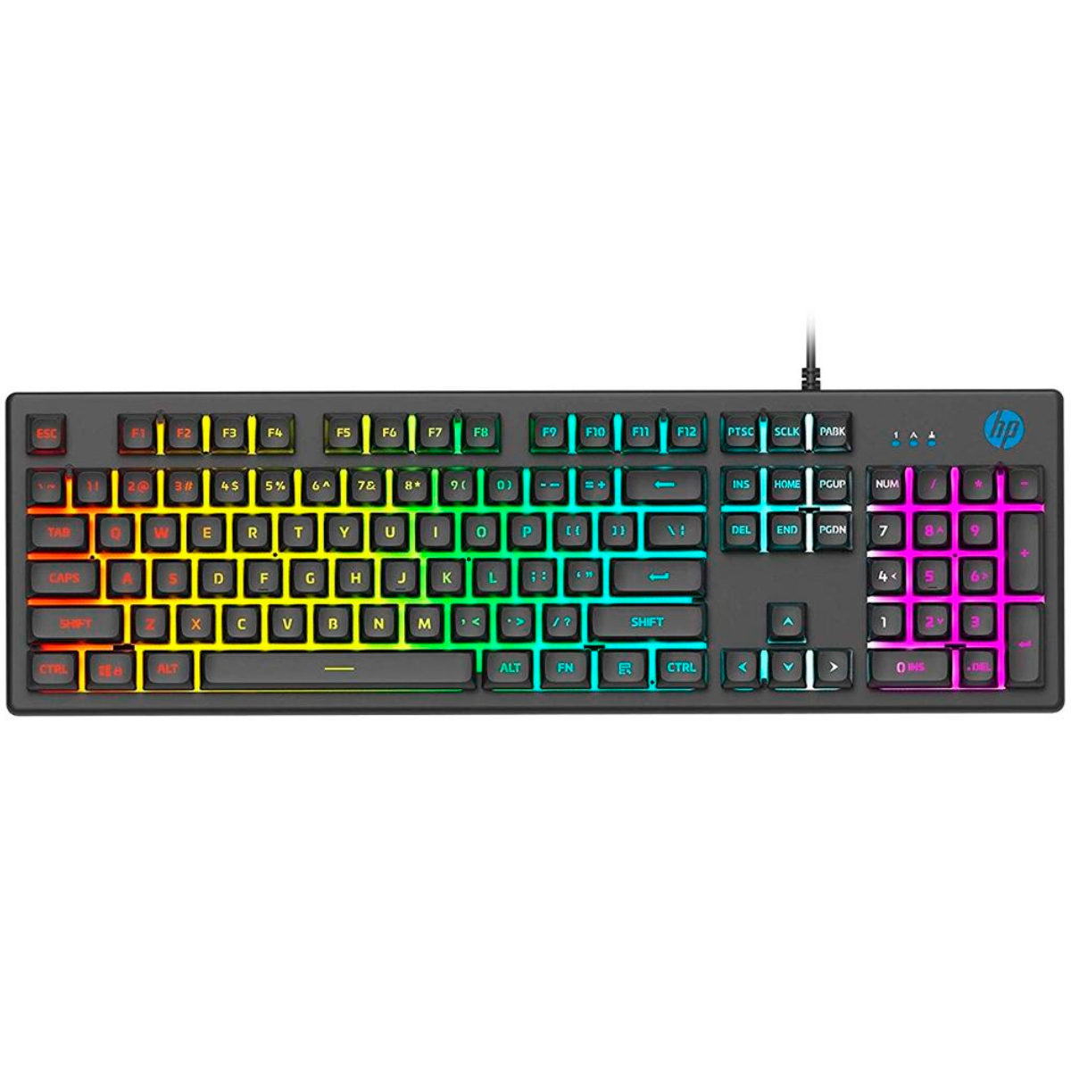 Teclado Gamer HP K500F - Iluminação RGB - Estrutura Metálica - ABNT2 - 7ZZ97AA