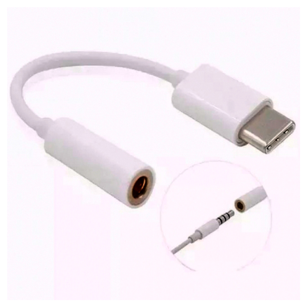 Adaptador Conversor USB-C para P2 - Converte saida Tipo C para conector de fones de ouvido de 3,5 mm - AD0276