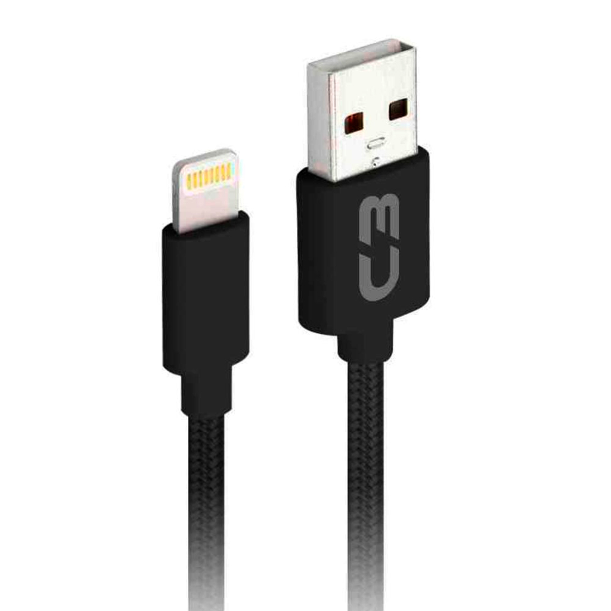 Cabo Lightning para USB - Para iPhone, iPad e iPod - 2 Metros - Preto - C3Tech CB-L21BK C3PLUS