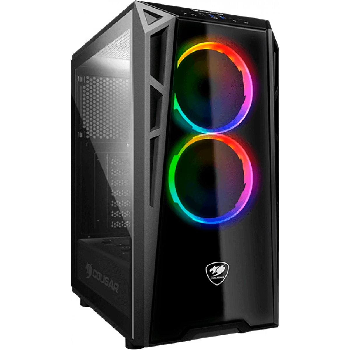 Gabinete Cougar Gaming Turret RGB - USB 3.0 - Mid Tower - Vidro Temperado - 2 Coolers Inclusos