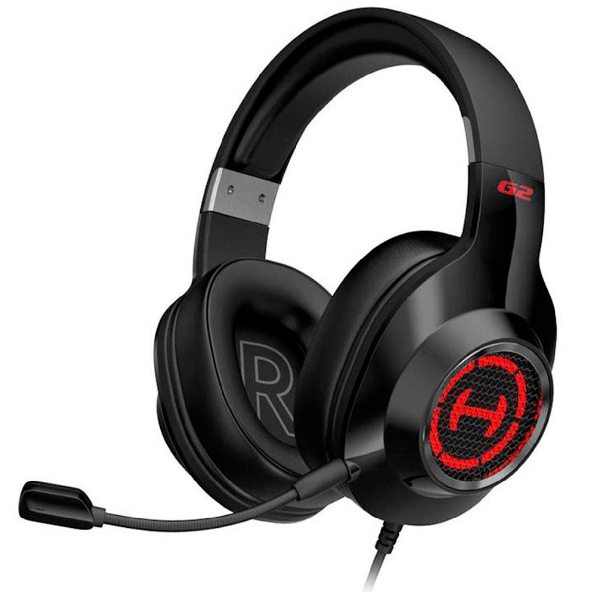 Headset Gamer Edifier G2 II - com Controle de Volume e Microfone Removível - LED RGB - Som Virtual 7.1 Surround - Conector USB - Preto - G2II-BK