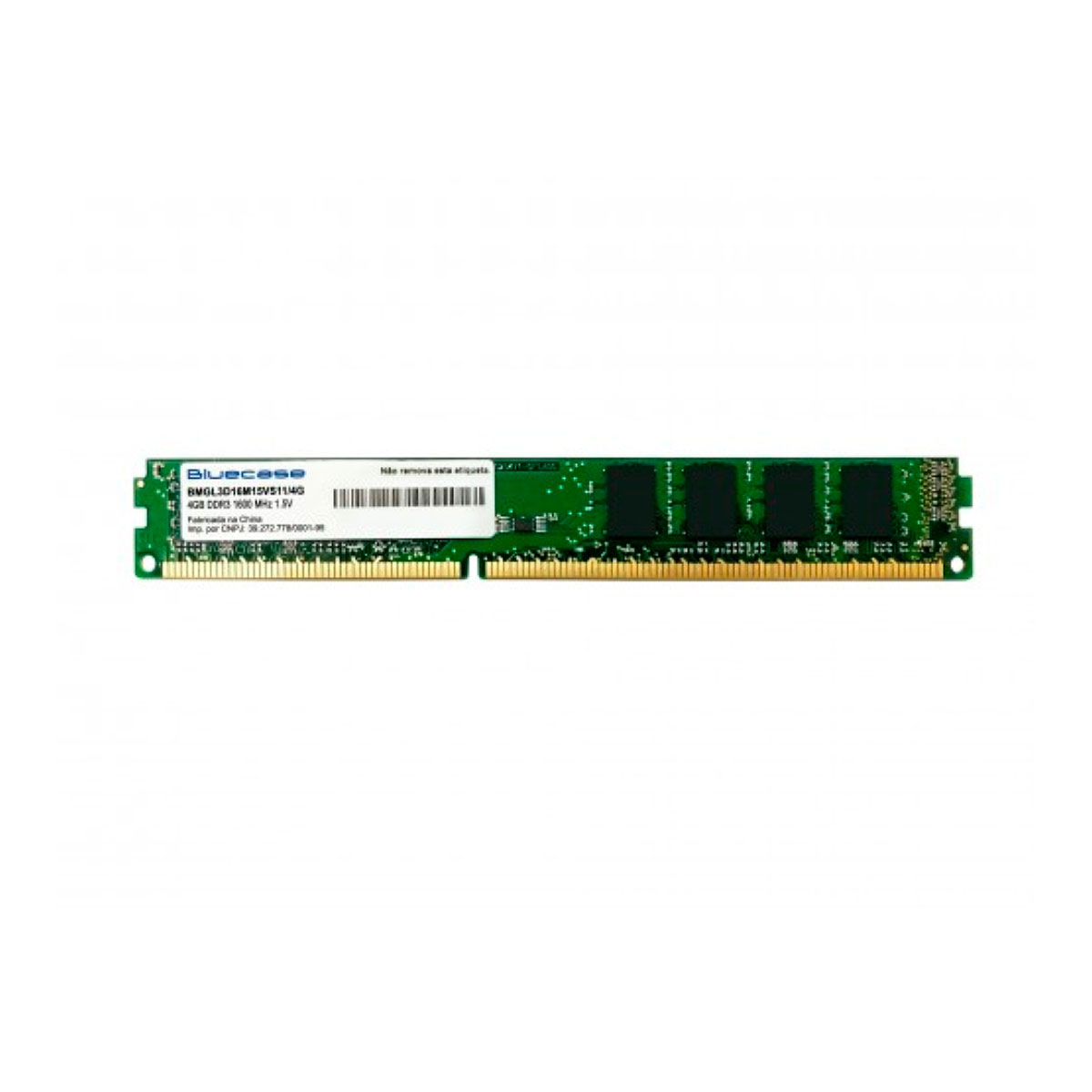 Memória 4GB DDR3 1600MHz Bluecase - CL11 - 1.5V - BMGL3D16M15VS11/4G