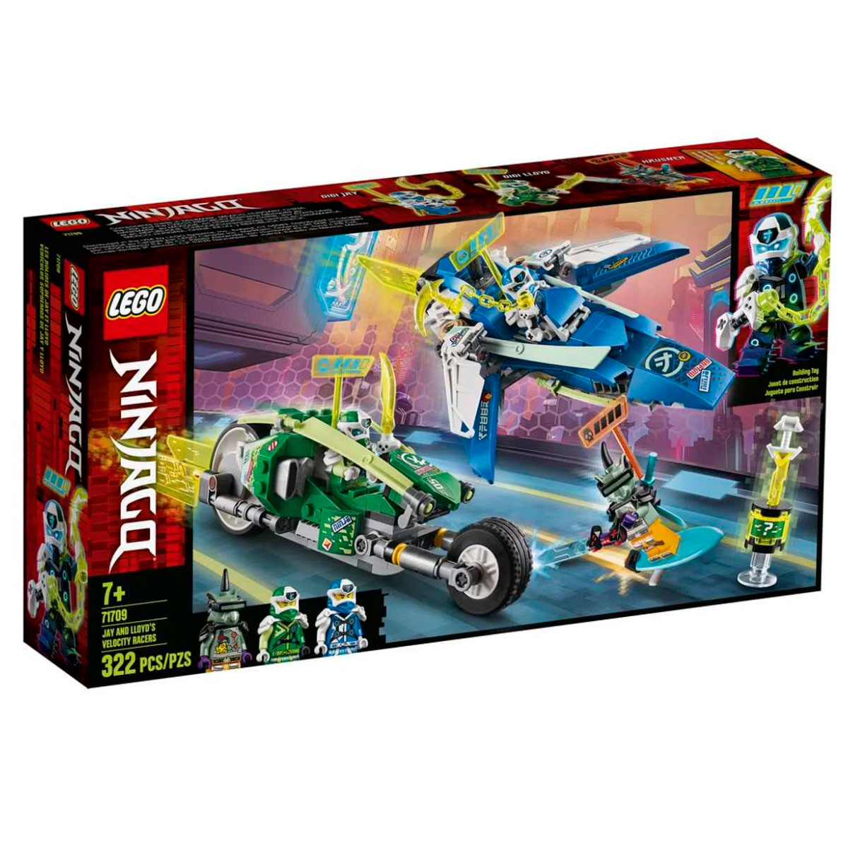 LEGO Ninjago - Os Veiculos de Corrida do Jay e do Lloyd - 71709