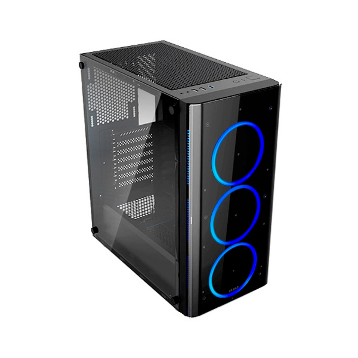 Gabinete Gamer Akasa Apache Air - Janela Lateral em Vidro Temperado - Mid Tower - A-ATX09-A1B