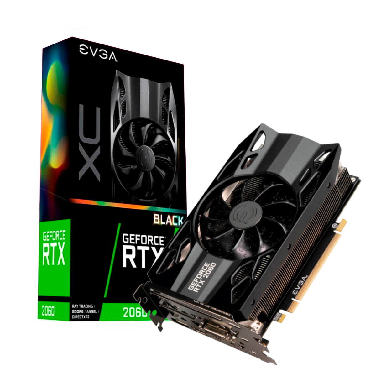GeForce RTX 2060 XC 6GB GDDR6 192bits - Black Gaming - EVGA 06G-P4-2061-KR