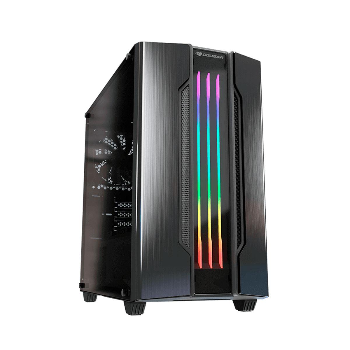 Gabinete Gamer Cougar Gemini M Iron Gray - Mini Tower - LED RGB - Janela Lateral em Vidro Temperado - 385TMB0.0001