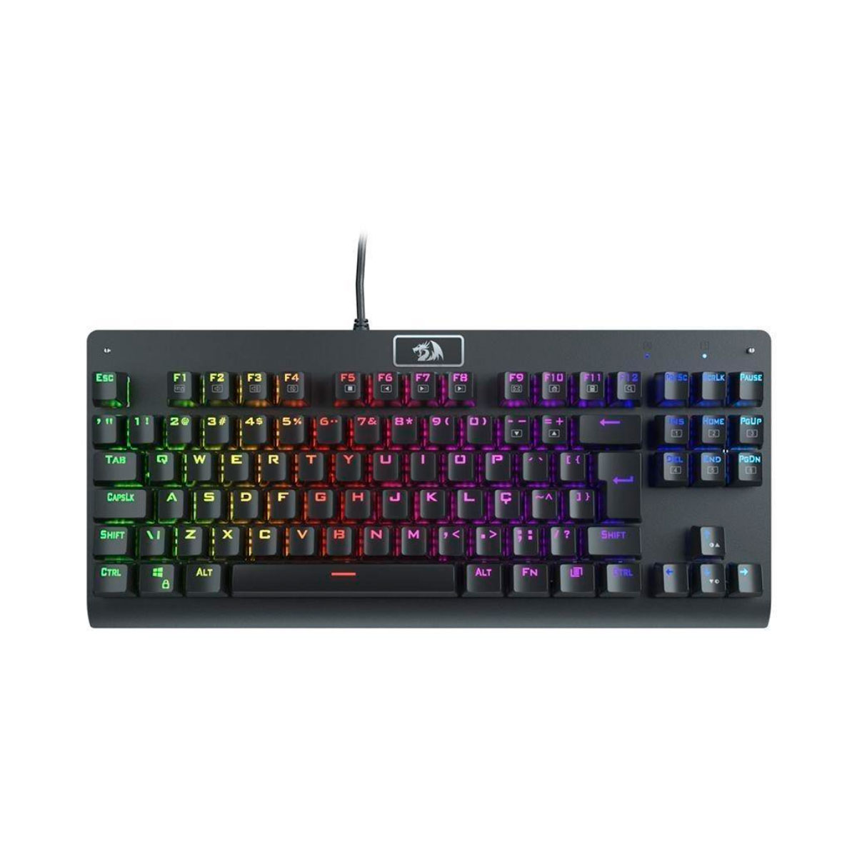 Teclado Mecânico Gamer Redragon Dark Avenger - TKL - RGB - Switch Outemu Red - ABNT2 - K568RGB-2 RED