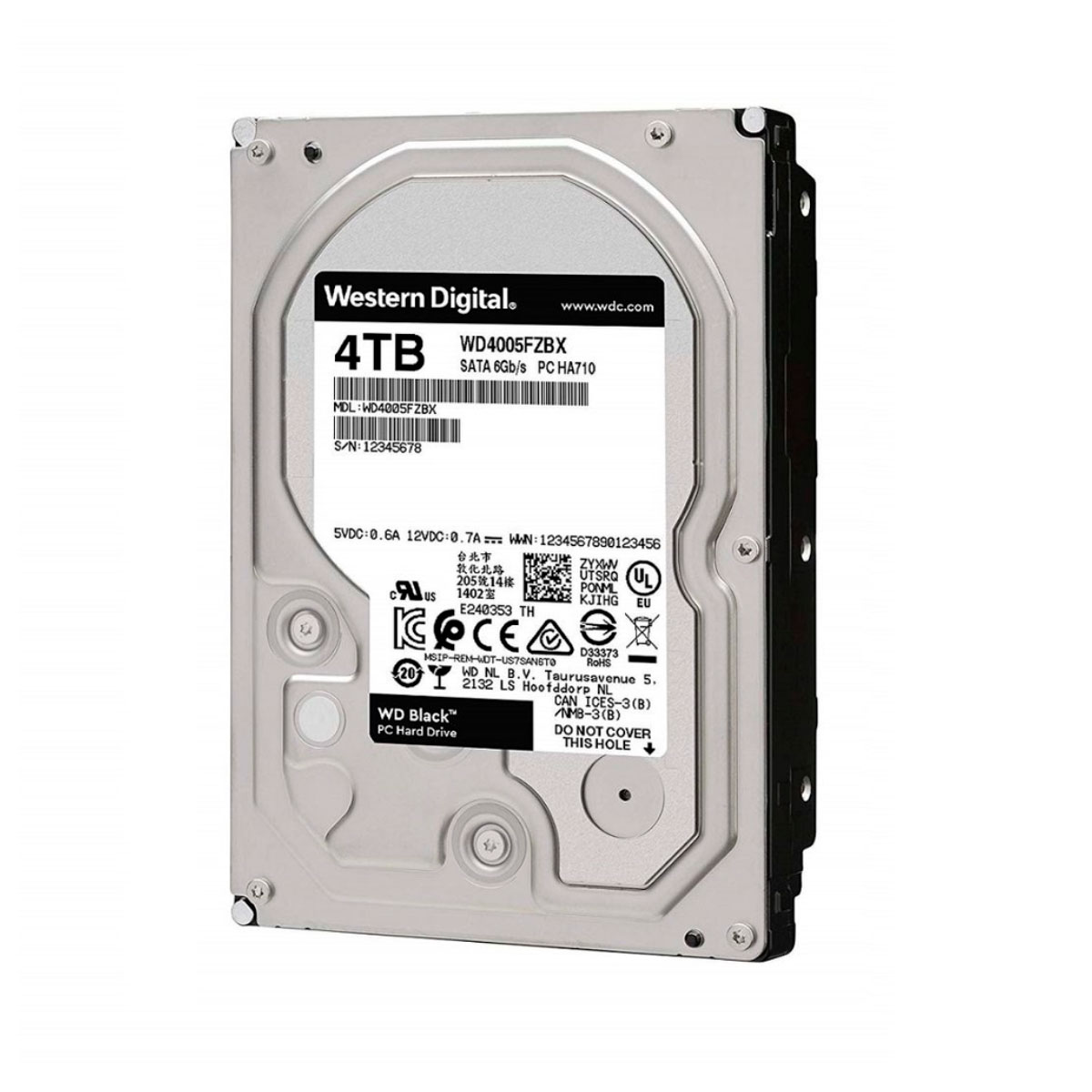 HD 4TB SATA - 7200RPM - 256MB Cache - Western Digital Black - WD4005FZBX