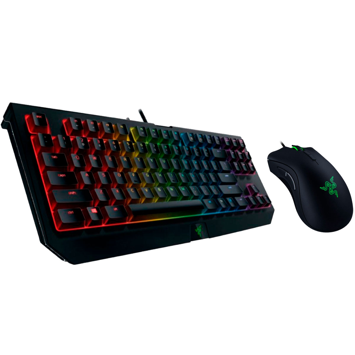 Kit Gamer Razer - Teclado Mecânico Blackwidow Tournament V2 Chroma + Mouse Deathadder Elite