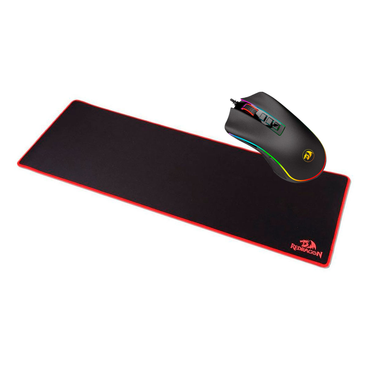 Kit Gamer Redragon - Mouse Cobra Chroma + Mousepad Suzaku Extended