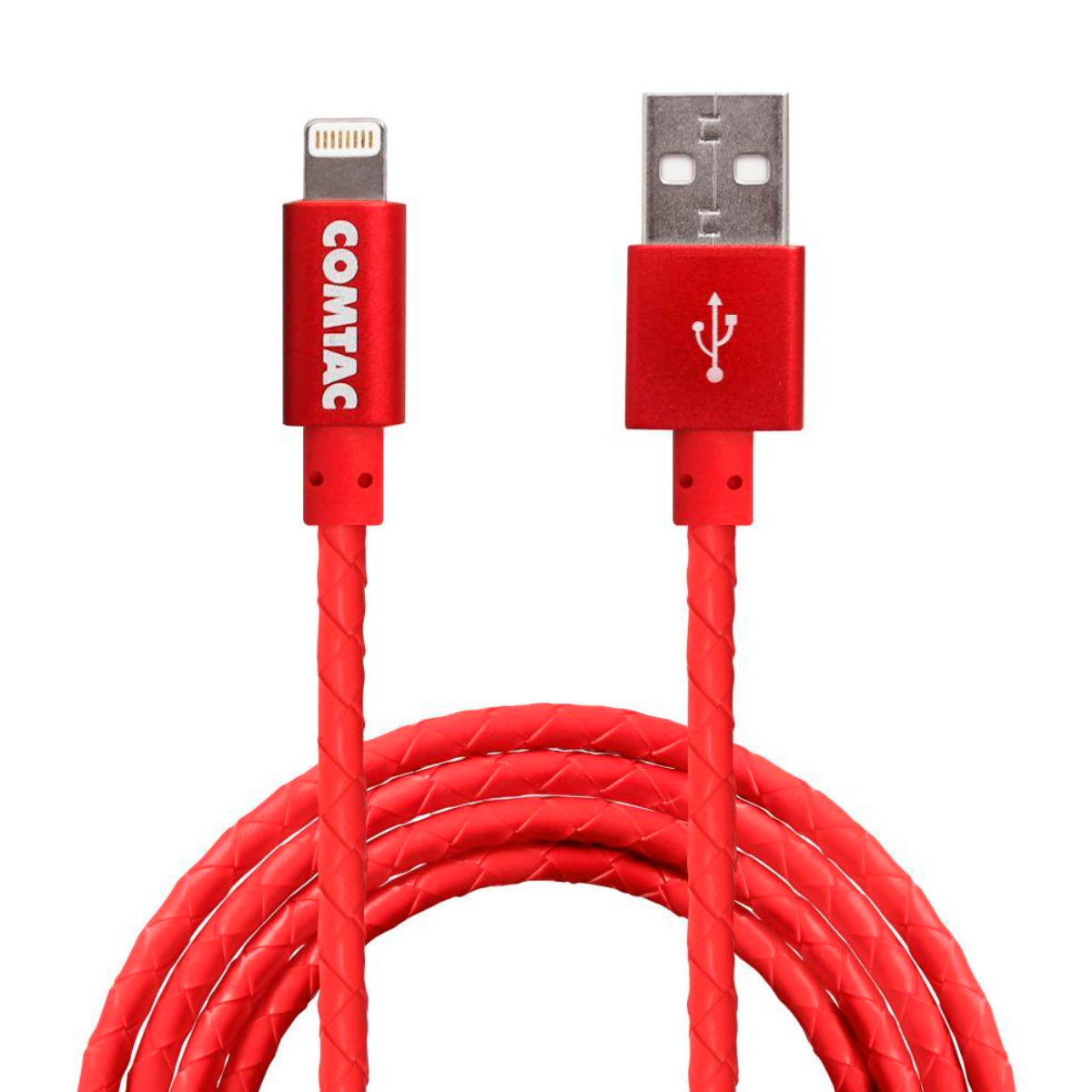 Cabo Lightning para USB - com Certificação MFI - 1 metro - Vermelho - Comtac 9369