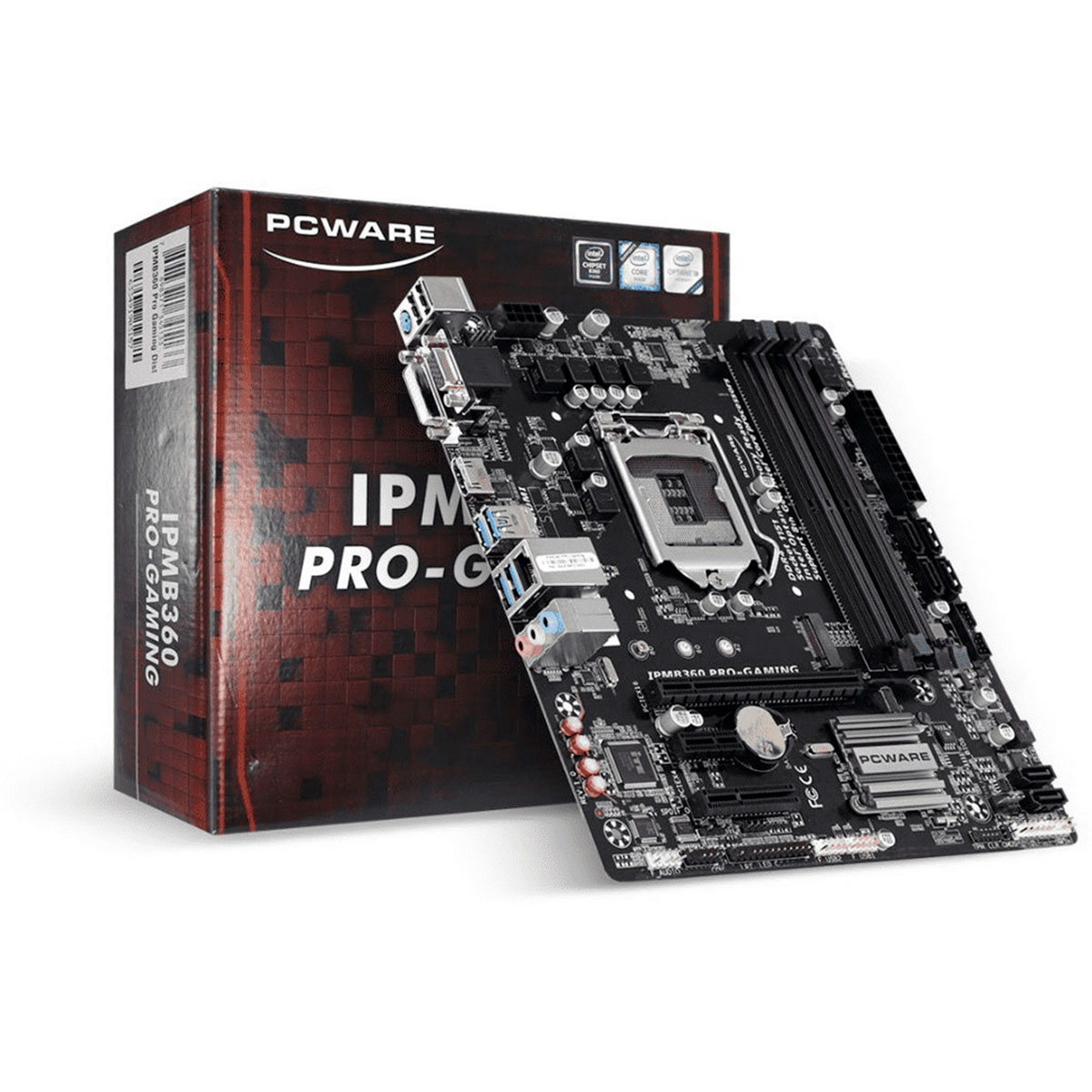 Placa Mãe PCWare IPMB360 PRO GAMING (LGA 1151 - DDR4 2133) Chipset Intel B360 Express - Slot M.2 - Micro ATX