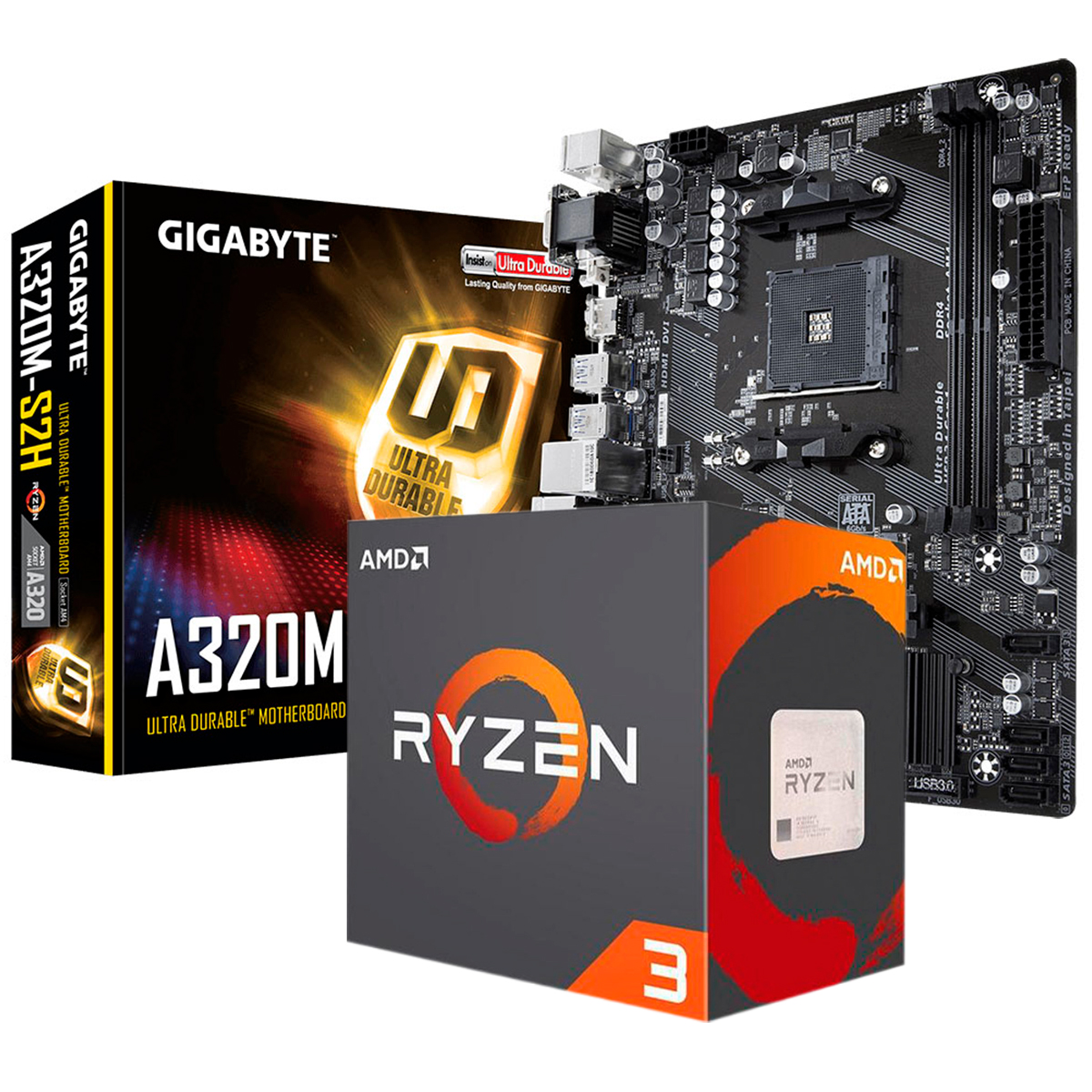 Kit Upgrade AMD Ryzen™ 3 3200G + Gigabyte GA-A320M-S2H