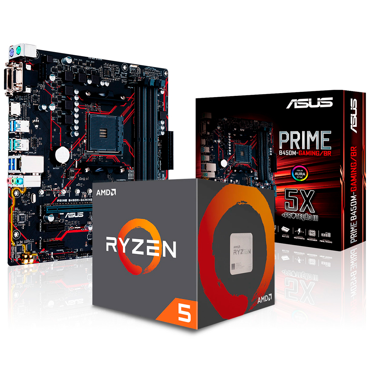 Kit Upgrade AMD Ryzen™ 5 3400G + Asus Prime B450M GAMING/BR