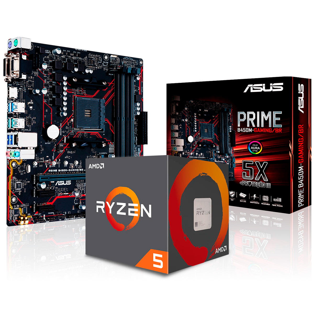 Kit Upgrade AMD Ryzen™ 5 3600X + Asus Prime B450M GAMING/BR
