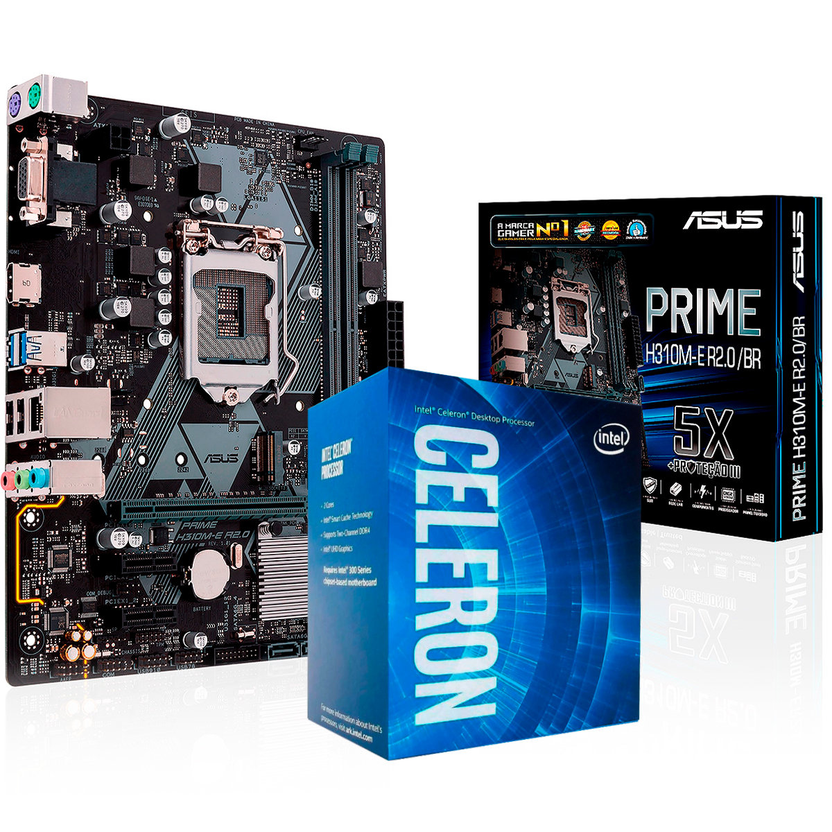 Kit Upgrade Intel® Celeron® G4930 + Asus Prime H310M-E/BR