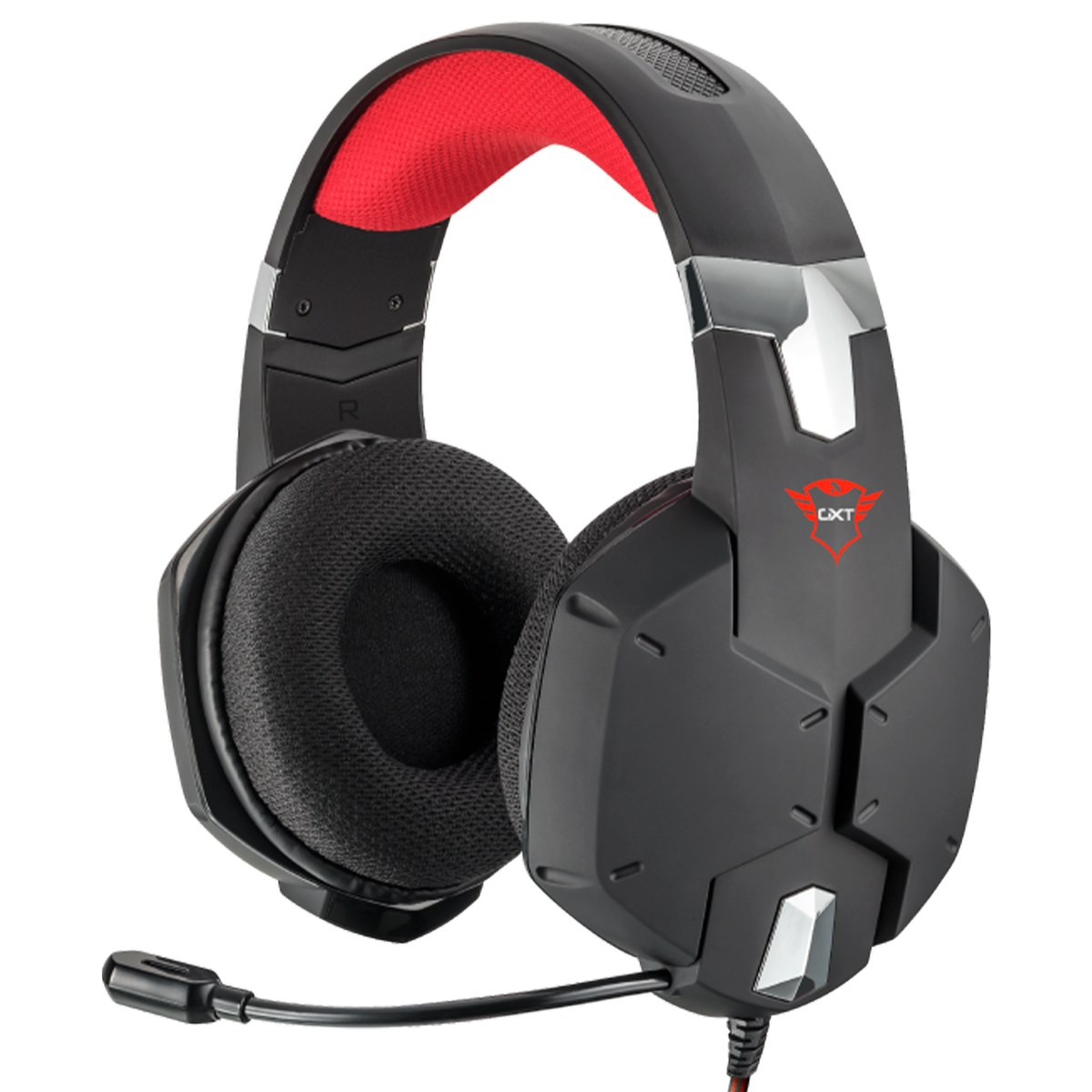 Headset Gamer Trust GXT 322 Carus - com Controle de Volume - Conector P3 + Adaptador P2 - Compatível com PC / PS5 / PS4 / Xbox Series X / Xbox One / Switch / Mobile - 20408