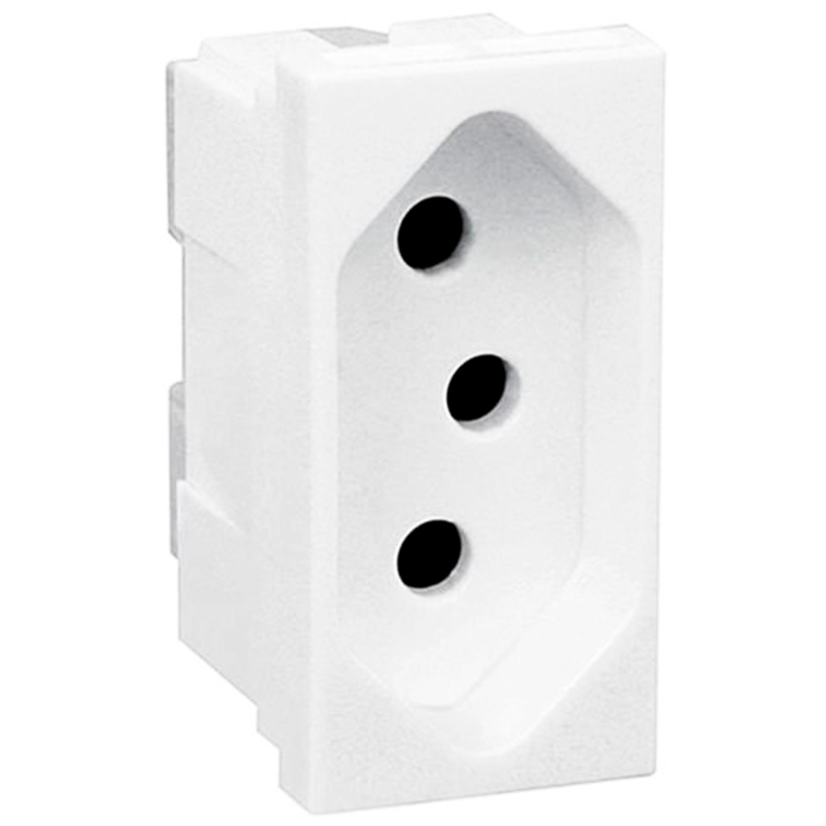 Módulo Tomada Legrand Pial Plus+ - 2P+T - 10A/250V - Borne Automático - Branco - 615038BC