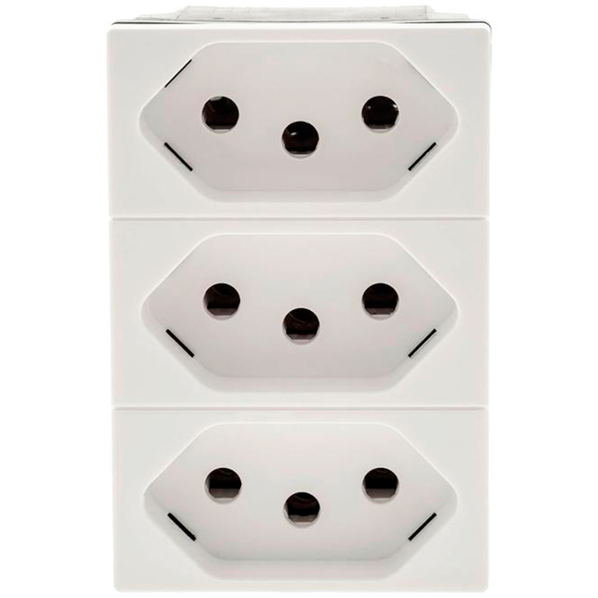 Módulo Tomada Legrand Pial Plus+ - Triplex - 2P+T - 10A/250V - Branco - sem Placa - 615043BC