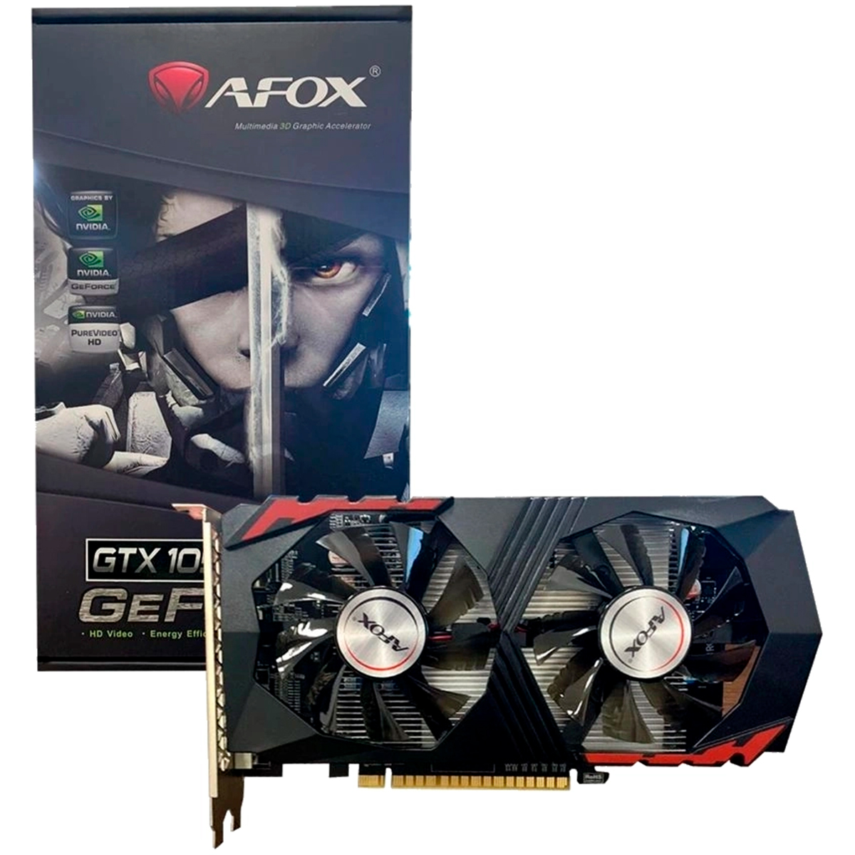 Placa de Vídeo GeForce GTX 1050 Ti 4GB GDDR5 128bits - AFOX AF1050TI-4096D5H2