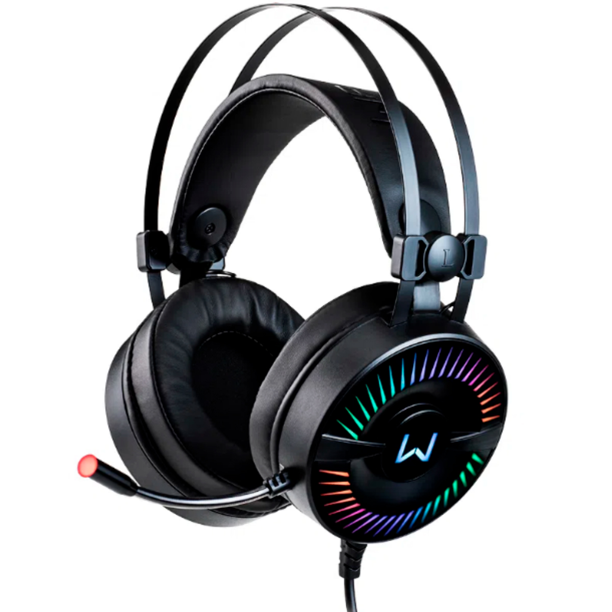 Headset Gamer Warrior Flamma PH306 - Com Microfone - LED RGB - Conector USB - Preto