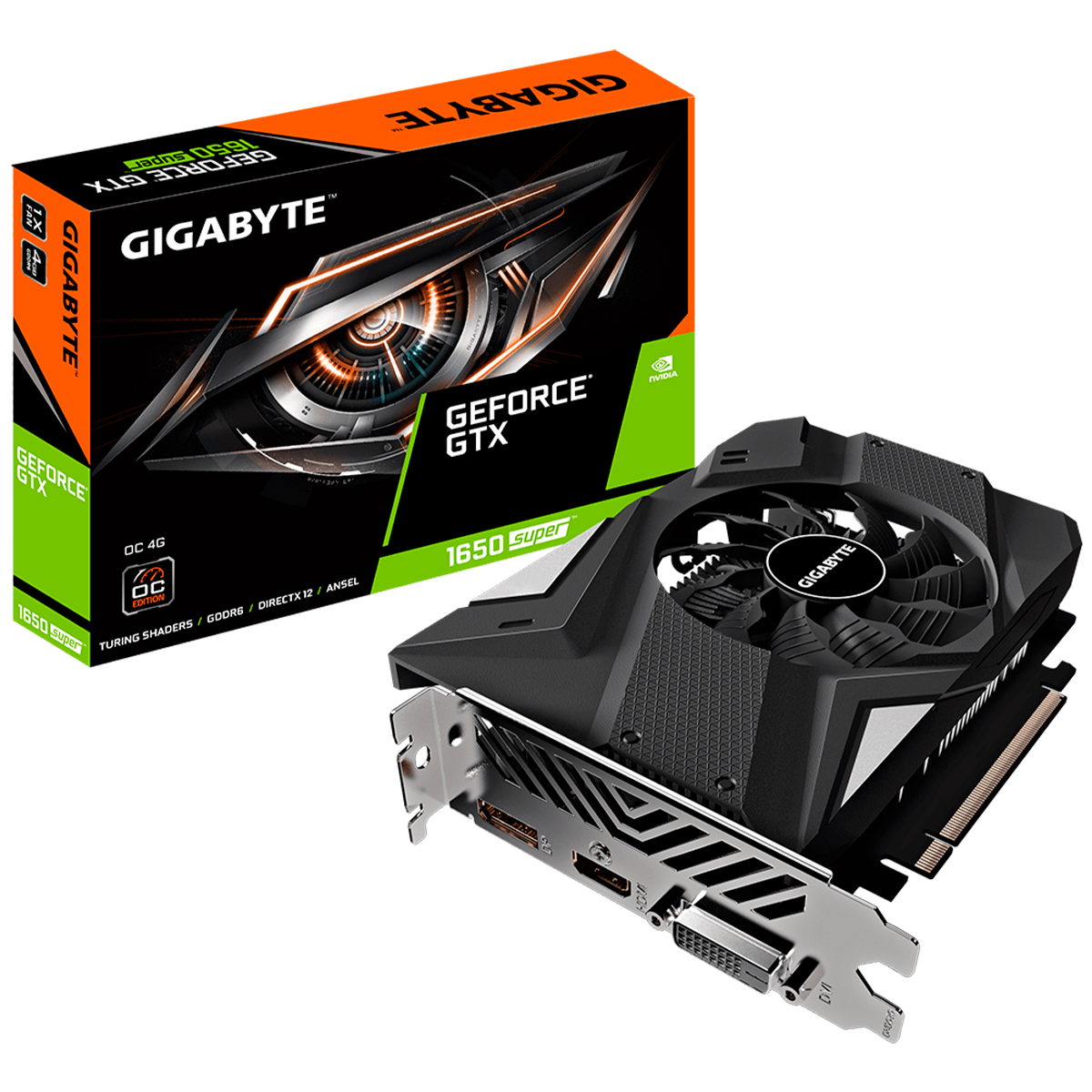 GeForce GTX 1650 Super 4GB GDDR6 128bits - Gigabyte GV-N165SOC-4GD