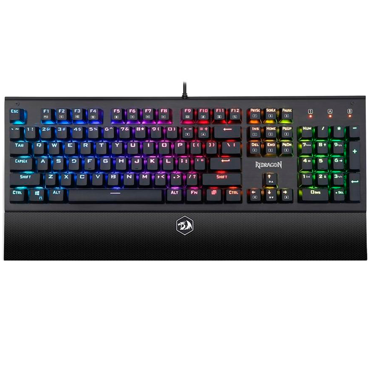 Teclado Mecânico Gamer Redragon Dark Aryaman - ABNT2 - Iluminação RGB Chroma - Switch Outemu Azul - K569RGB