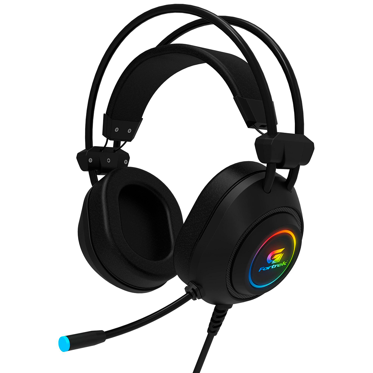 Headset Gamer Fortrek Crusader - LED RGB - Conector USB e P3 - Preto - 70555