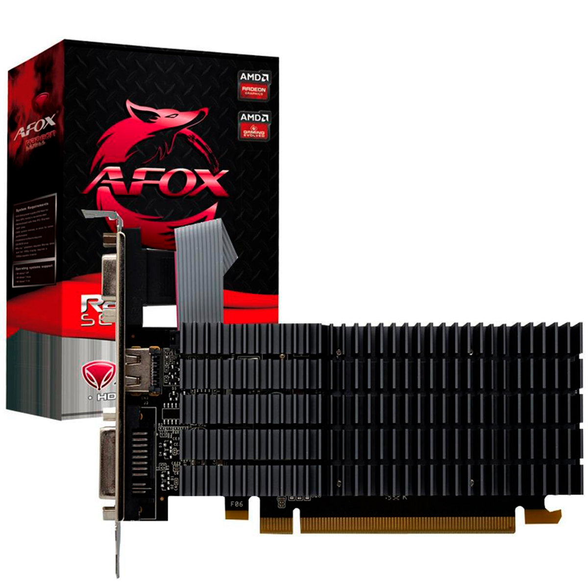 Placa de Vídeo AMD Radeon R5 230 1GB GDDR3 64bits - AFOX AFR5230-1024D3L9-V2