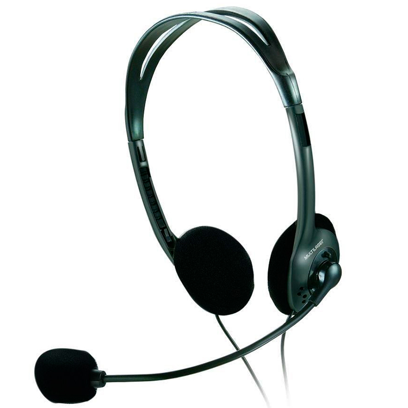 Headset Multilaser PH002 - Microfone - Controle de volume - Conector P2