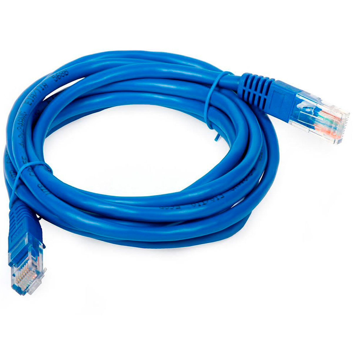 Cabo de Rede UTP (Patch Cord) RJ45 Cat 6 - 5 metros - Azul - Plus Cable PC-ETH6U50BL