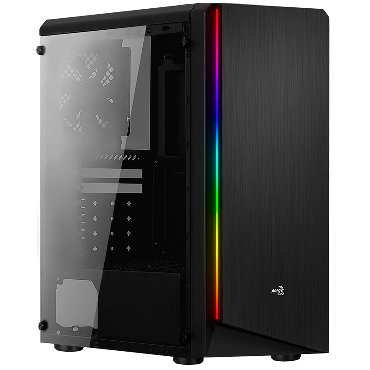 Gabinete Gamer Aerocool Rift - RGB - Lateral em Acrílico - Mid Tower - Preto