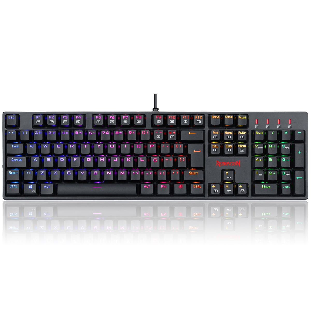 Teclado Gamer Ópto-Mecânico Redragon Surara PRO - ABNT2 - LED RGB Chroma - Switch Outemu Optical Azul - K582RGB-PRO